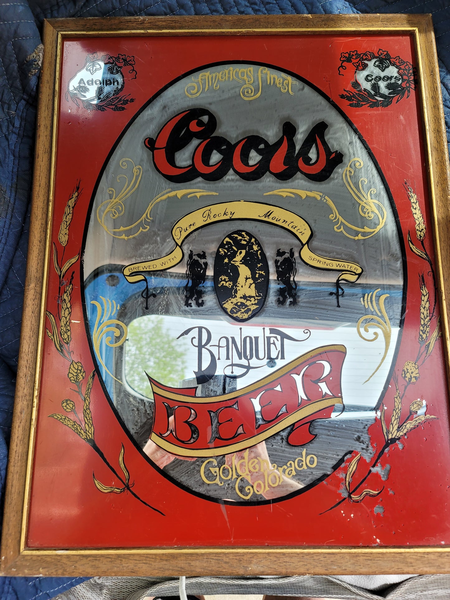 Vintage Coors Banquet Beer Mirror