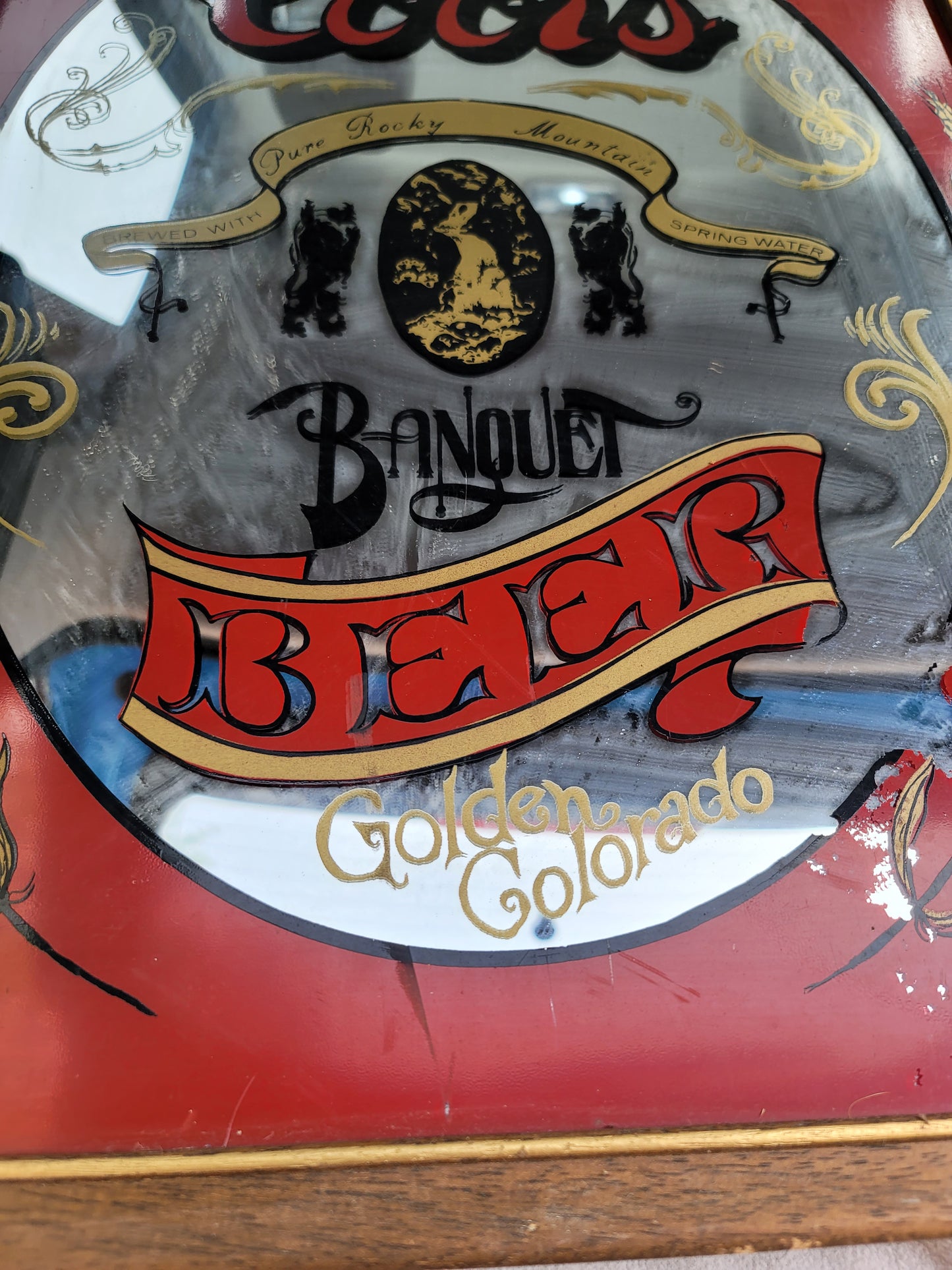 Vintage Coors Banquet Beer Mirror