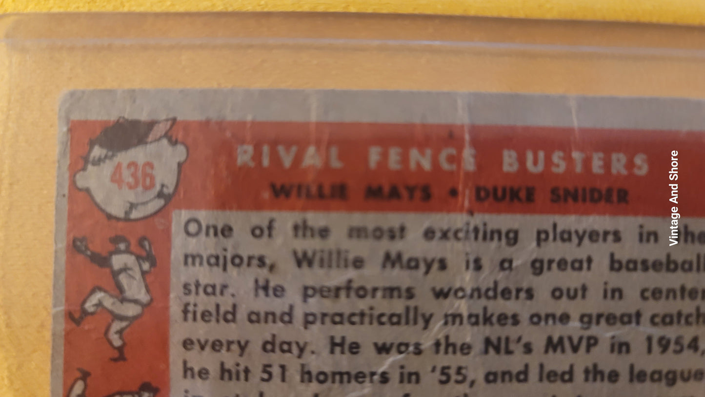 1958 Rival Sluggers Willie May - Duke Snyder