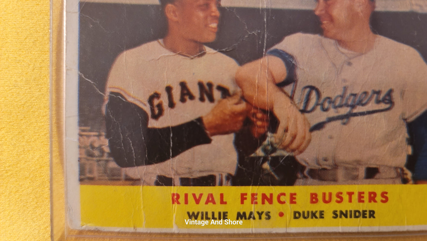 1958 Rival Sluggers Willie May - Duke Snyder