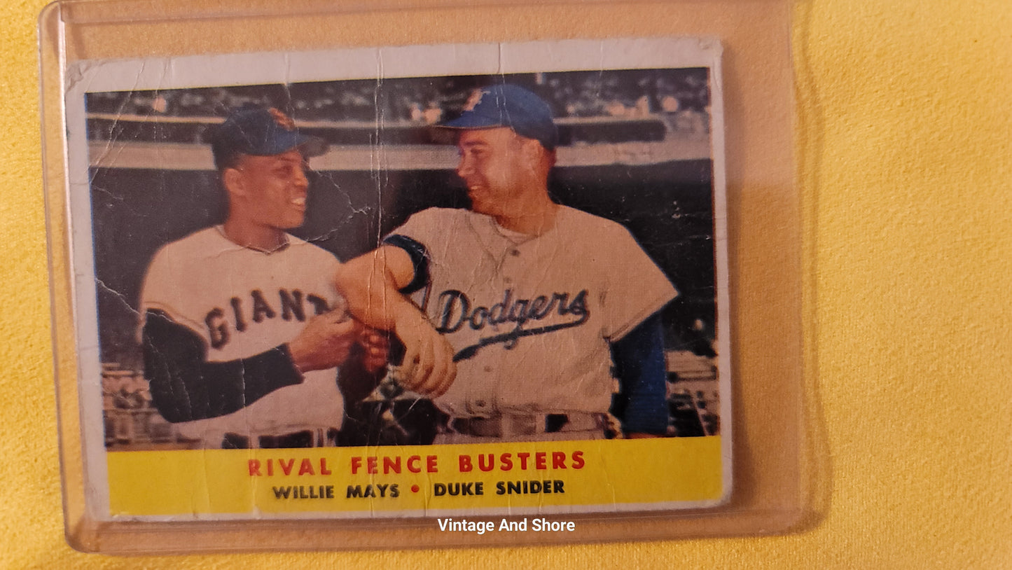 1958 Rival Sluggers Willie May - Duke Snyder