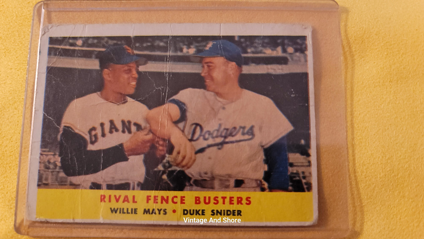 1958 Rival Sluggers Willie May - Duke Snyder