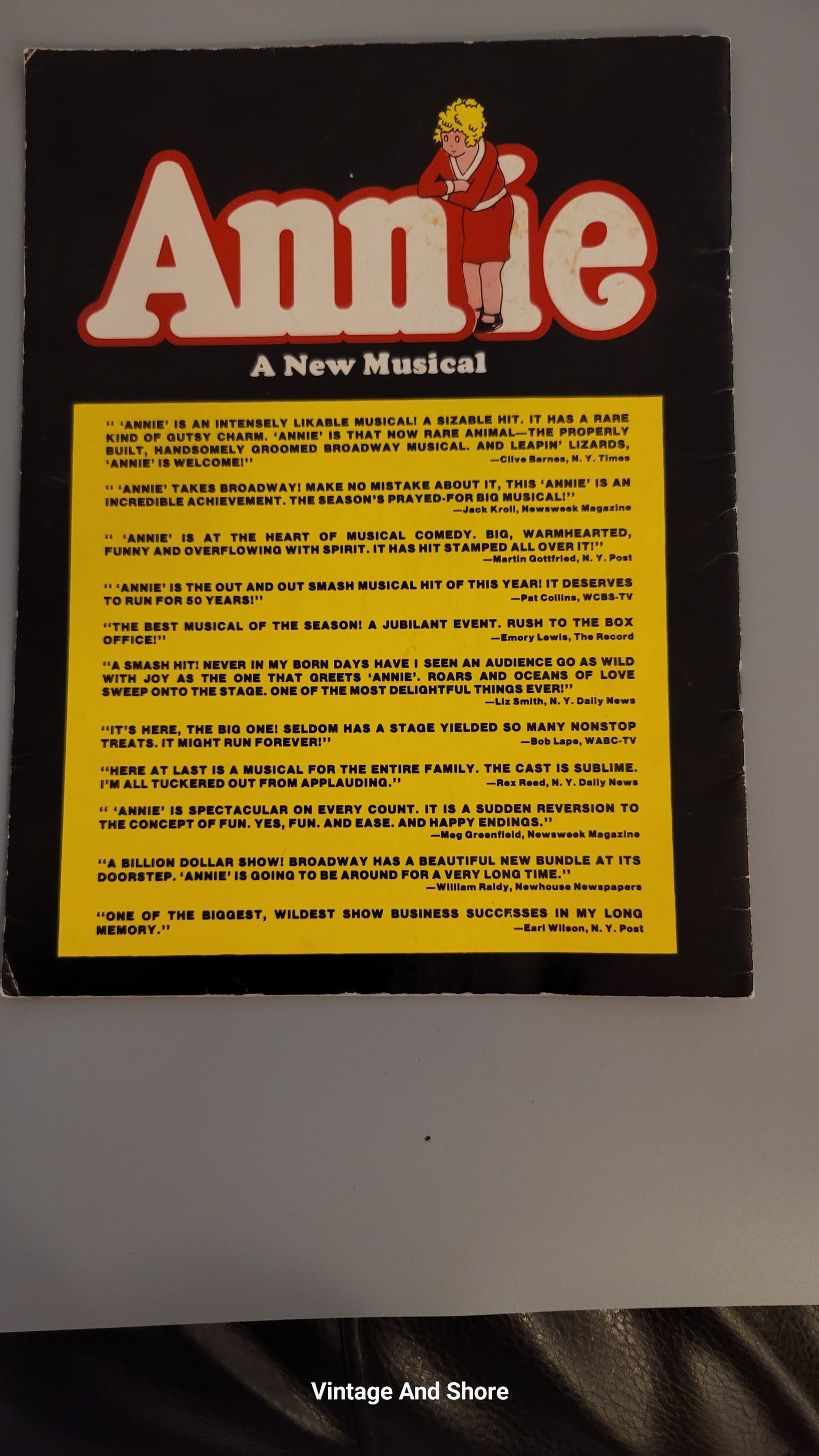 1977 Annie a new Musical Advertisement