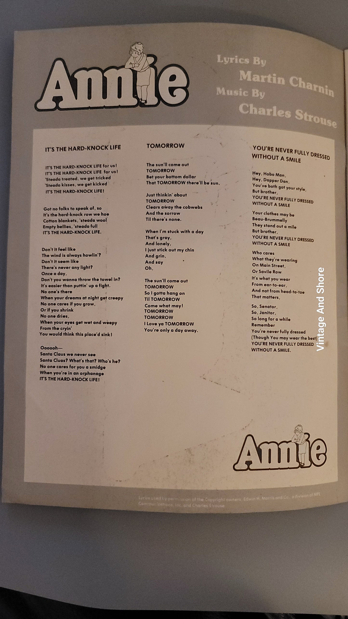 1977 Annie a new Musical Advertisement