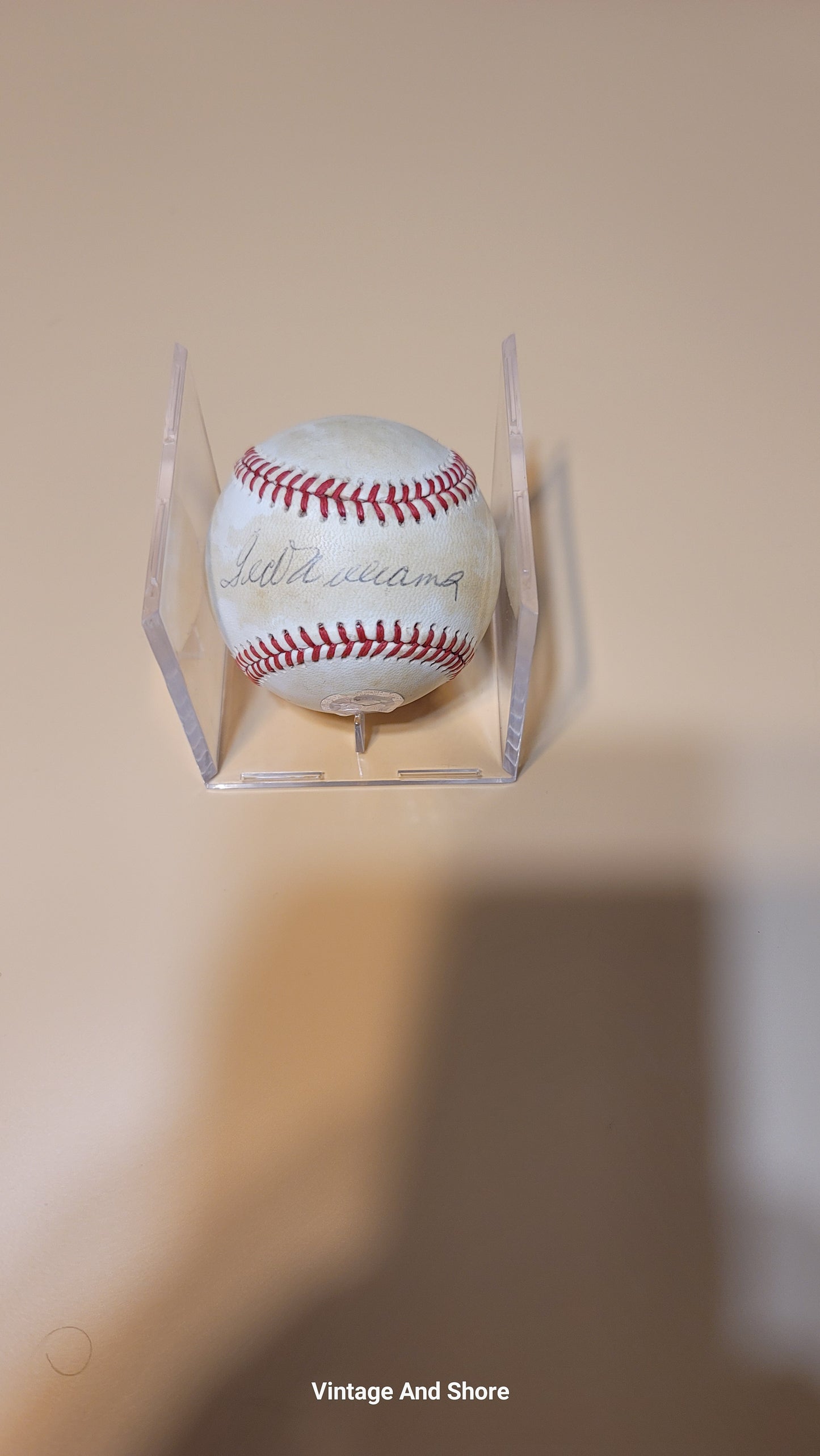 Ted Williams Autographed Basbeball With GFA COA